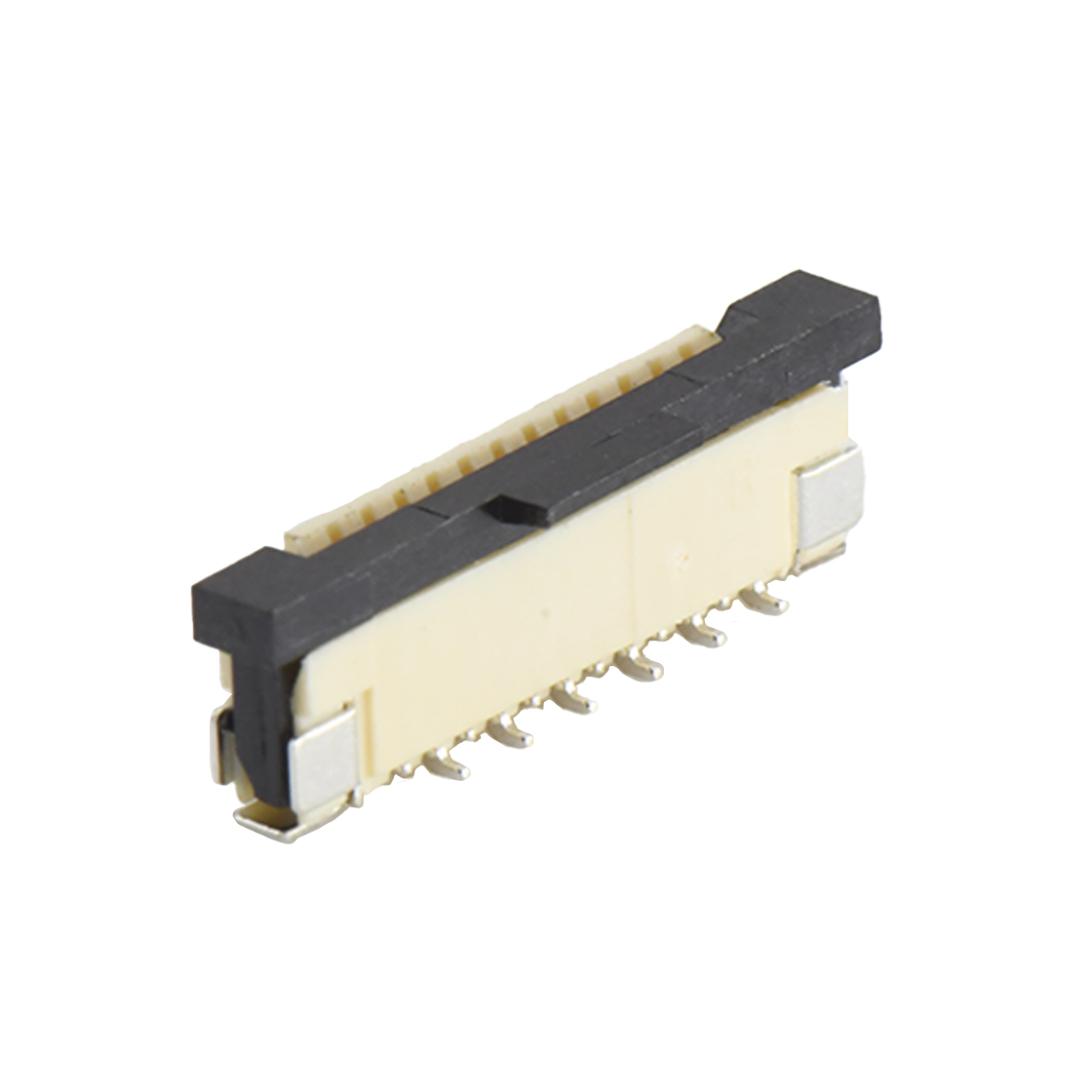 F1003 FPC FFC连接器Pitch 1.00mm H5.5立贴抽屉式 反脚位 12Pin本色 镀亮锡